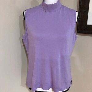 *APPLESEED'S* Petite Purple Sleeveless Turtle Neck Size LP